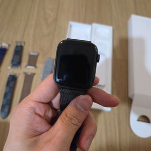 애플워치6 44mm lte 셀룰러 스페이스 그레이 벨킨 휴대용충전기