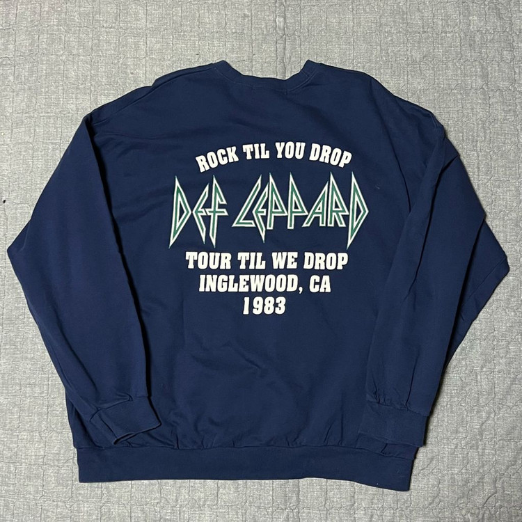 LAZERHEAVEN 데프 레파드 프린팅 맨투맨 105-110--2