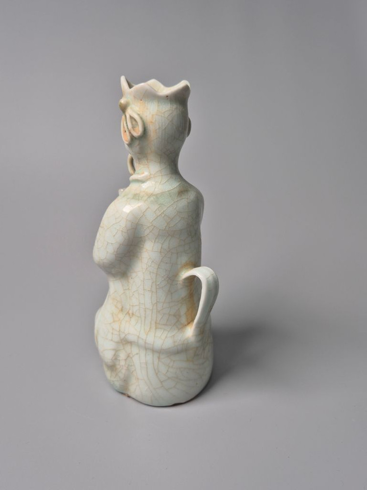 송대 청자 가요풍 관악기 연주 인물형 주전자 중국도자기 골동품 고미술품--3