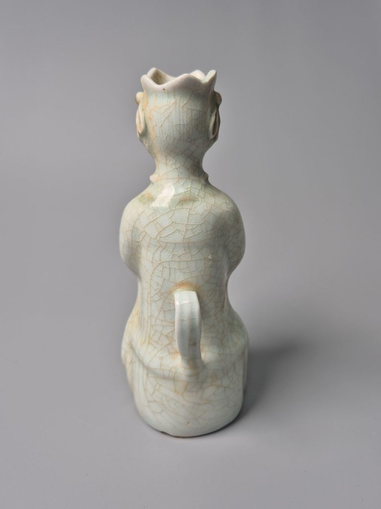 송대 청자 가요풍 관악기 연주 인물형 주전자 중국도자기 골동품 고미술품--4