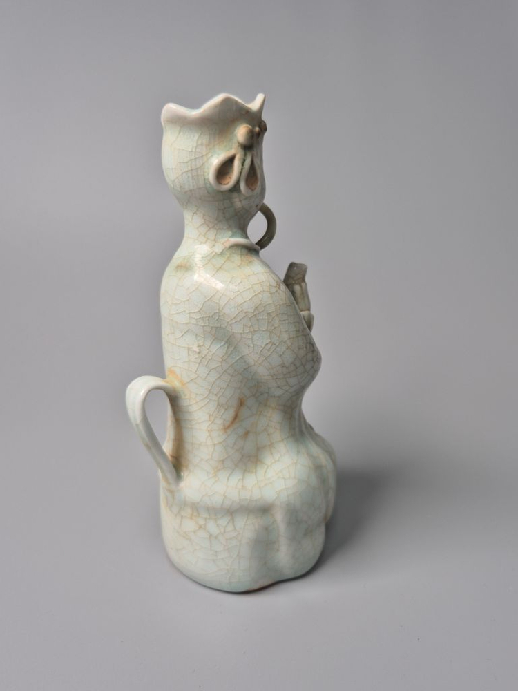 송대 청자 가요풍 관악기 연주 인물형 주전자 중국도자기 골동품 고미술품--5