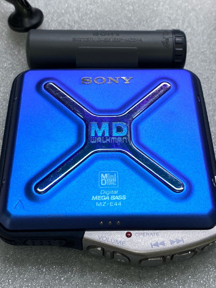 소장용 소니MZ-E44 석유통MD플레이어 카멜레온 블루칼라 판매합니다--1