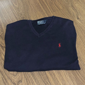 폴로 랄프로렌 네이비 브이넥 니트 이미지