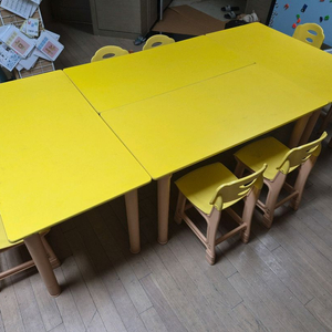 교연교구 아동용 책상 의자 4세트 이미지