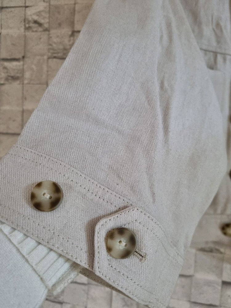 더엣지 베이지 린넨혼방 자켓--3