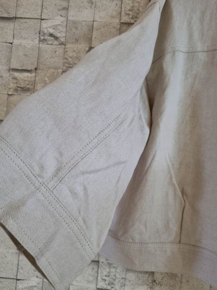더엣지 베이지 린넨혼방 자켓--6