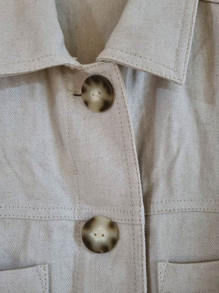 더엣지 베이지 린넨혼방 자켓--7