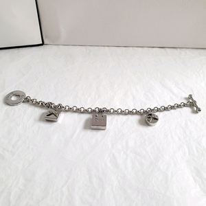 디올팔찌 실버 참장식 브레이슬릿 토글팔찌