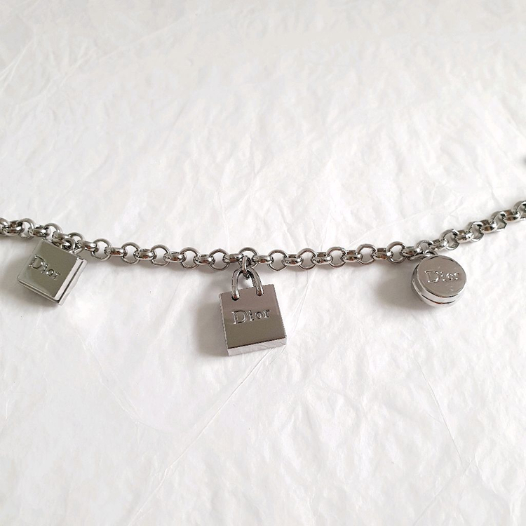 디올팔찌 실버 참장식 브레이슬릿 토글팔찌--3