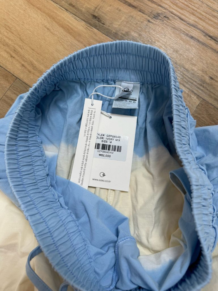 오즈이즈 타이다이 프릴 조거팬츠 아이보리 믹스 M--1