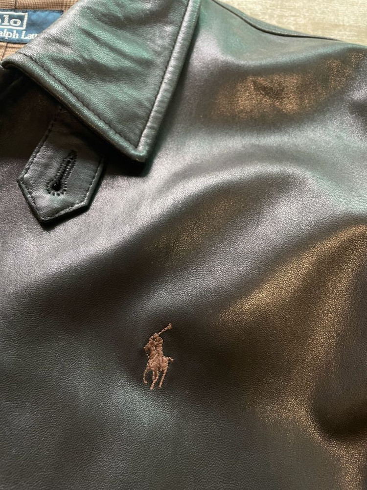 폴로 랄프로렌 헤리티지 맥스웰 램스킨 레더 자켓 블랙--4