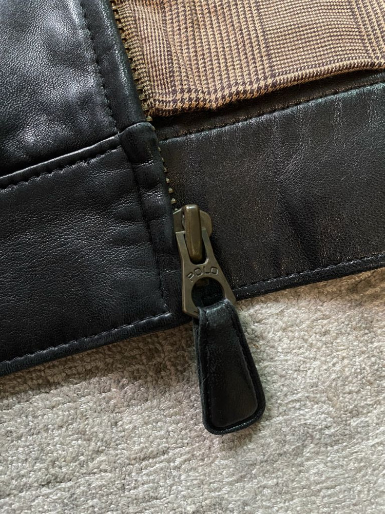 폴로 랄프로렌 헤리티지 맥스웰 램스킨 레더 자켓 블랙--5