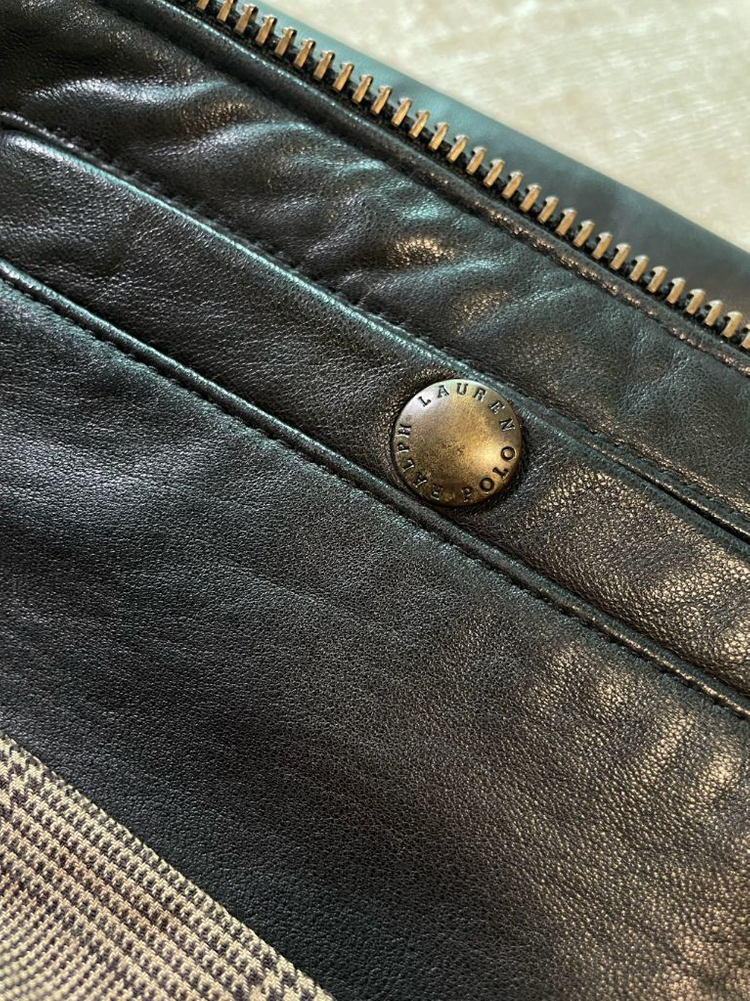 폴로 랄프로렌 헤리티지 맥스웰 램스킨 레더 자켓 블랙--7