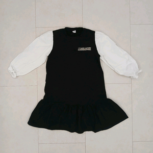 라라아망 배색 트위드 원피스 140