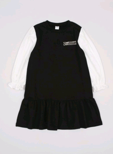 라라아망 배색 트위드 원피스 140--1