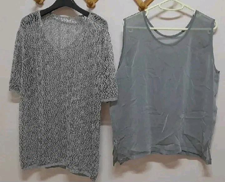 2종 여성니트 가디건 나시세트 새상품. 개당가 이미지
