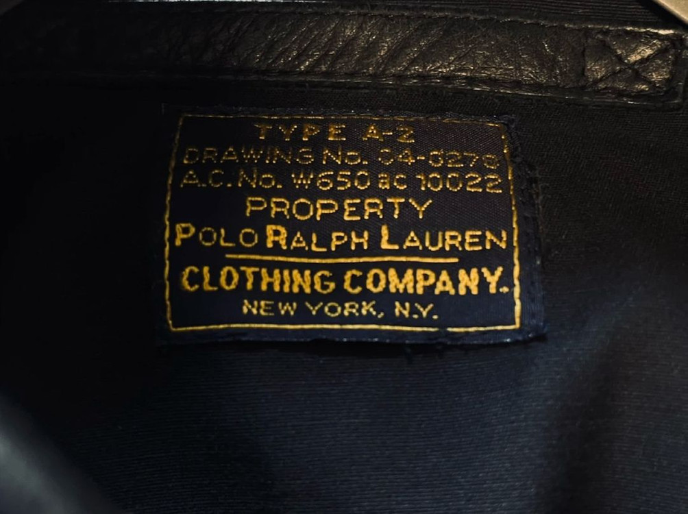 (네고가능)정품 폴로 랄프로렌 클래식 카우하이드 A-2 가죽 자켓 하이그로시 이미지