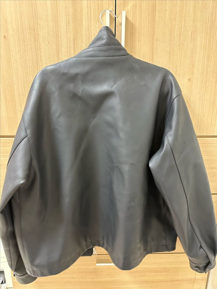 (가격 인하)라퍼지스토어 버핑레더 미니멀 포켓 블루종 M--2