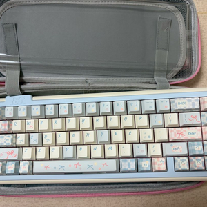 LUCK68 풀알루미늄 키보드 크림 블루