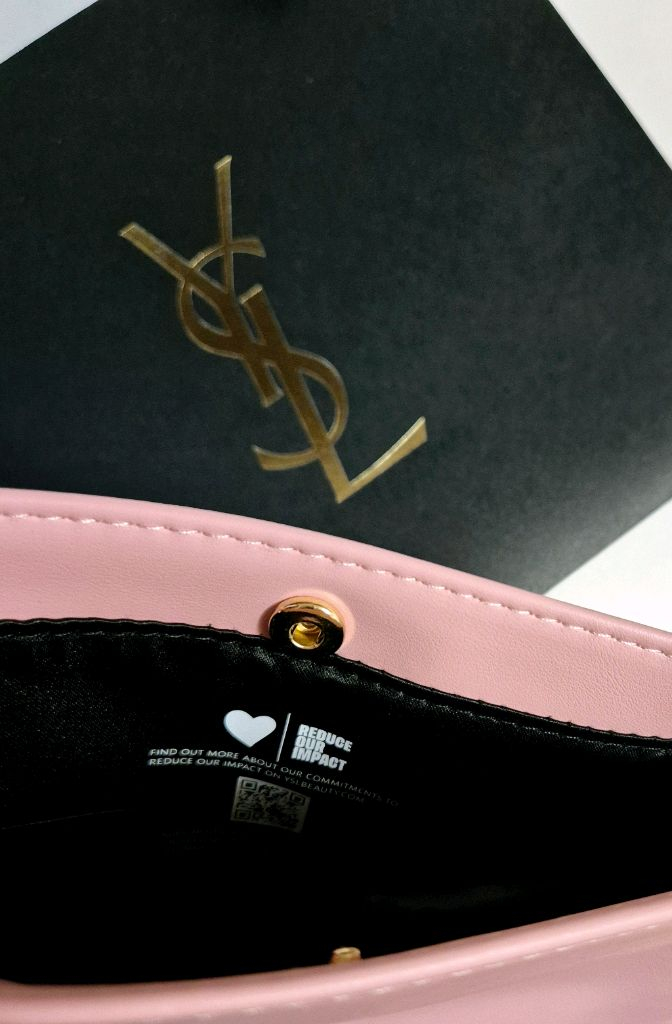입생로랑 뷰티 핑크 파우치--1