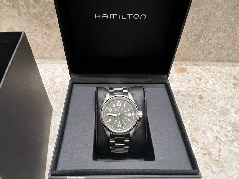 해밀턴 카키필드 오토매텍 38mm 메탈 시계 H705950--4