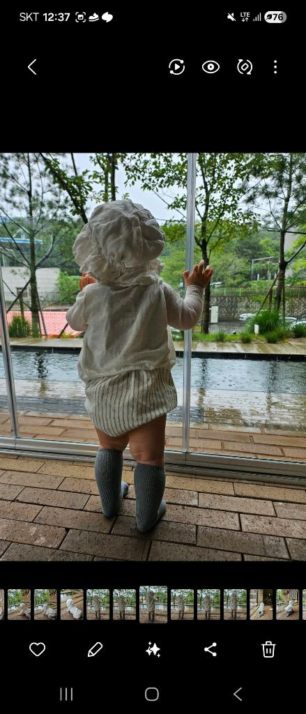 착샷ㅇ) 마이포레 코지얼쓰 룸퍼 거즈보넷포함--4