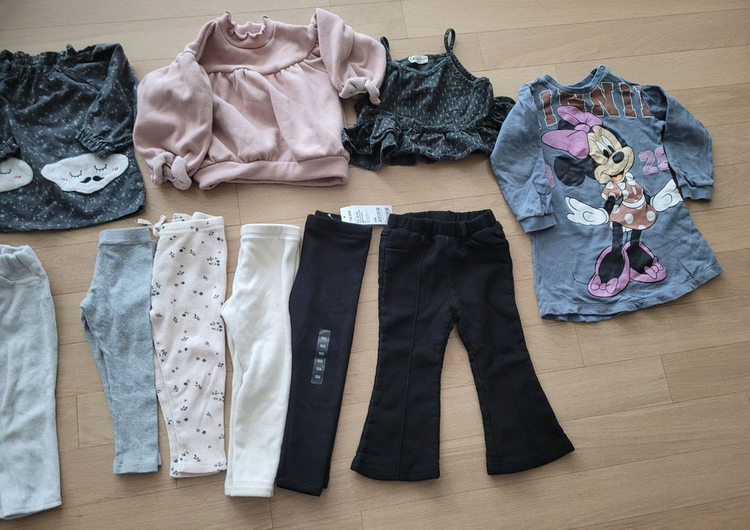 여아 유아동 치마 바지 레깅스 티셔츠 원피스90-100 14벌--2