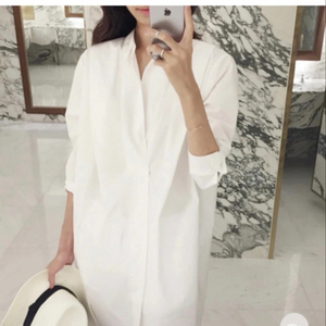 시크드 마쥬 화이트 셔츠원피스