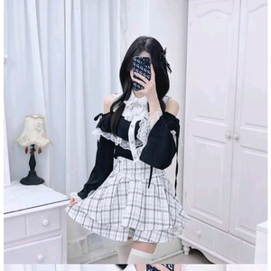 일본 지뢰계 스타일 레이스 블라우스 이미지