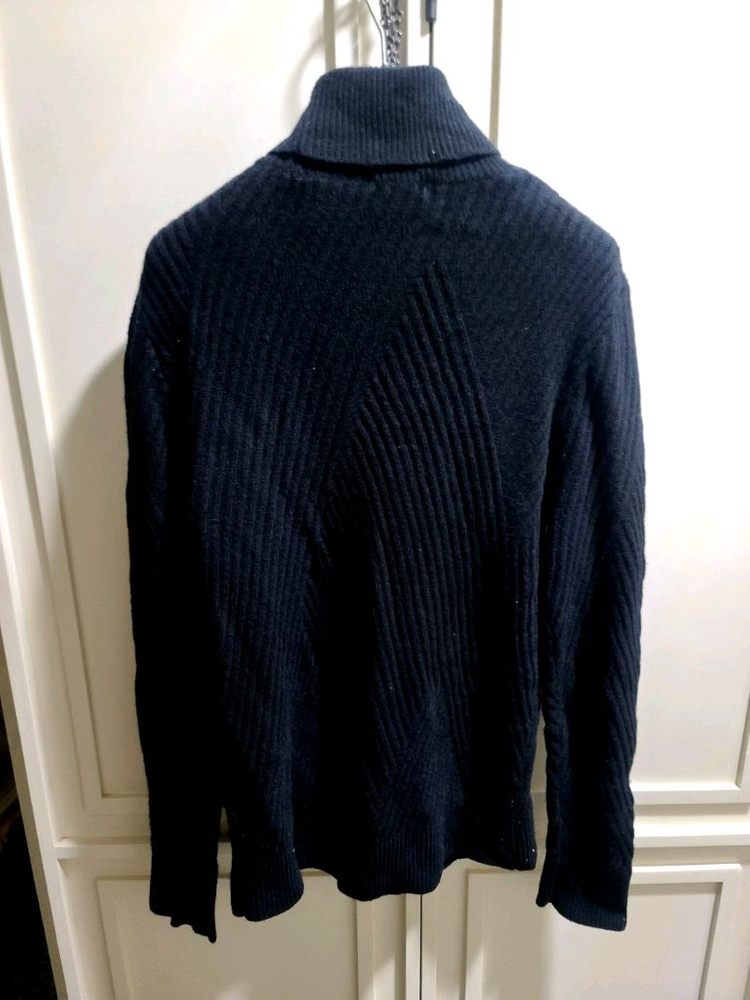 지오지아 And Z / 타임옴므 모티브 빗살무늬 울캐시미어 터틀넥 블랙 이미지