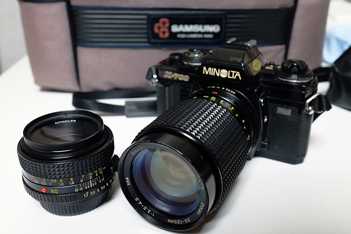 미놀타 x700,x-700 MPS 팝니다(랜즈2개,가방,플레쉬,삼각대)--3