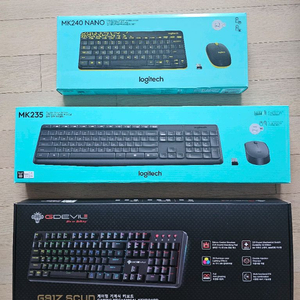 로지텍 무선 콤보, 블루투스 키보드, 무선 마우스, 마우스 패드, USB메모리 판매 (미사용품) 이미지