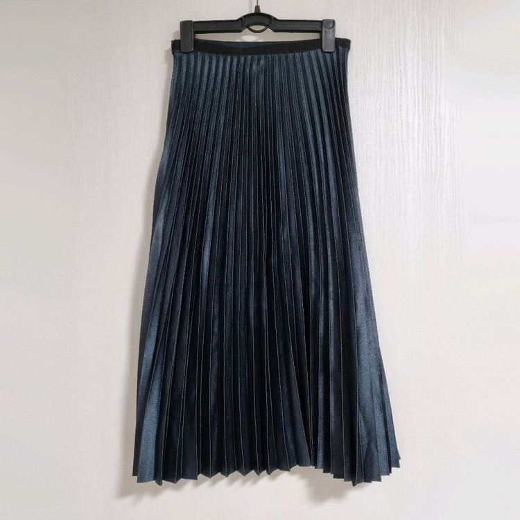 자라 플리츠 새틴 주름치마 미디스커트 XS--2