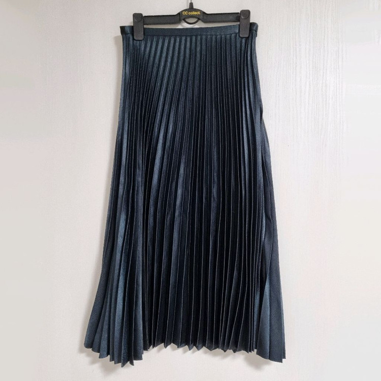 자라 플리츠 새틴 주름치마 미디스커트 XS--3
