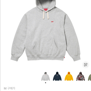 슈프림 스몰 박스 후드티 헤더 그레이 23FW 이미지