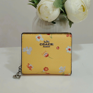 코치 스냅 반지갑 엘로우 플라워[해외]새상품 이미지