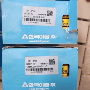 한국야금 코로이 코오로이 인서트 팁 DNMG 150608 TNMG 220408새제품