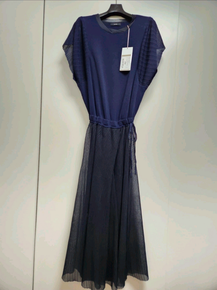 한섬(시스템)시스루 블록 니트 드레스 (90) / 외부 미착용--10