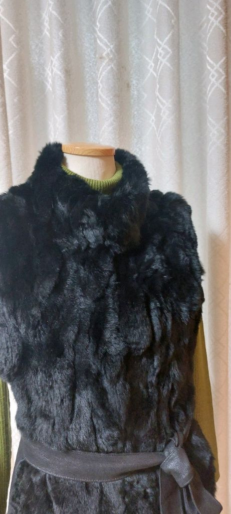 밍크 베스트 PREM by IT MICHA 블랙 퍼 베스트 55--2