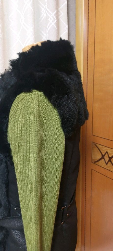 밍크 베스트 PREM by IT MICHA 블랙 퍼 베스트 55--6