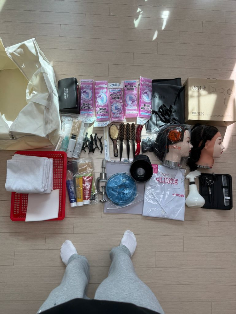 미용실 실기시험 도구 세트--1