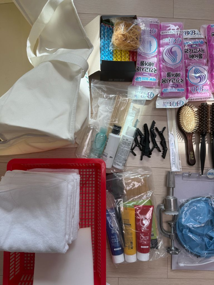 미용실 실기시험 도구 세트--4