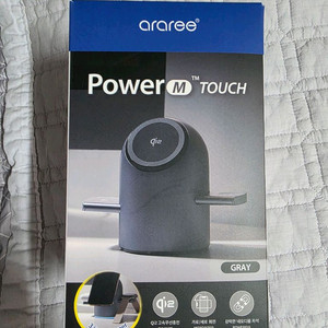 아라리 qi2 3in1 15w 맥세이프 무선 충전기 거치대 파워 M 터치