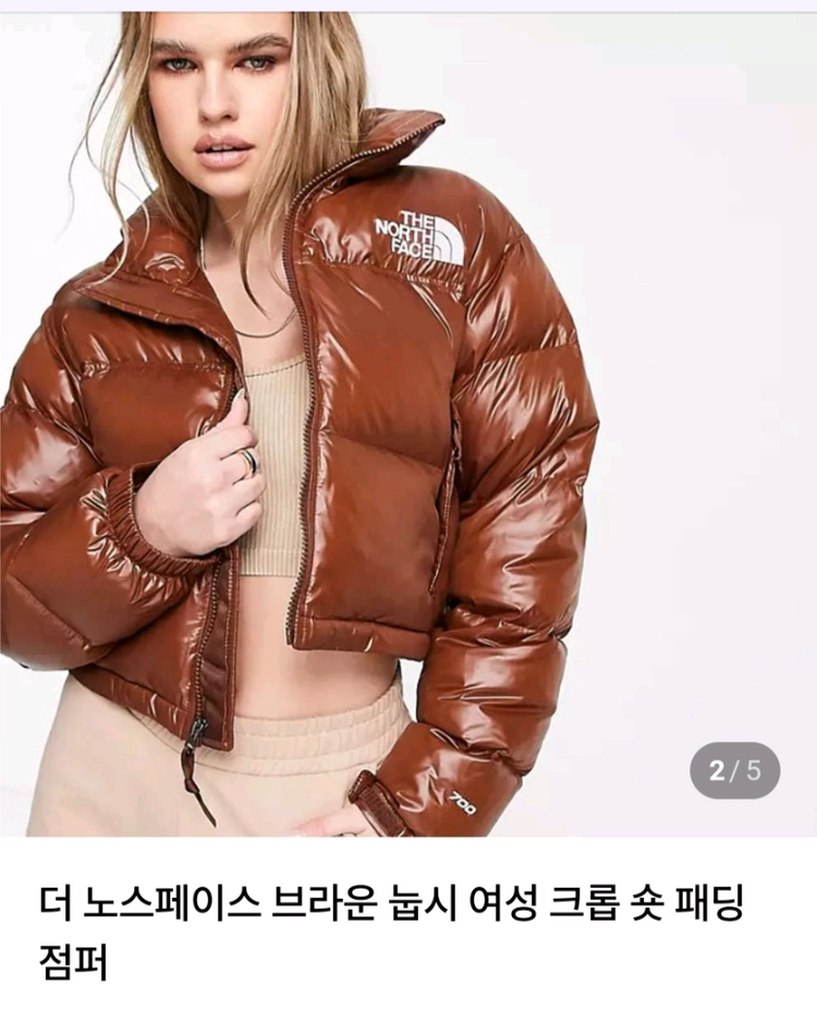 노스페이스 패딩(브라운)L 새것 이미지