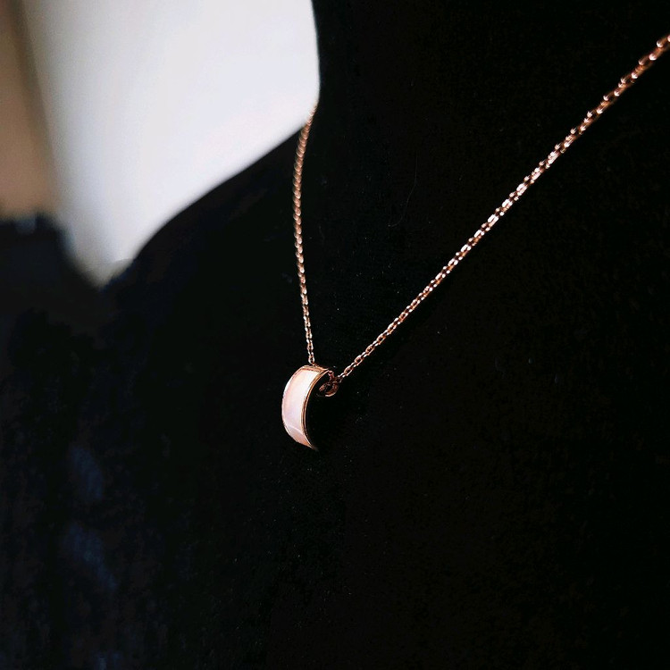 새상품,선물박스포장]핑크 자개 심플 펜던트 여자 목걸이/귀걸이 반지 팔찌 진주 샤넬 14k 18k 스와로브스키 디올 이미지