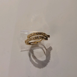 여성)14k 큐빅 원형 귀걸이