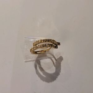 여성)14k 큐빅 원형 귀걸이