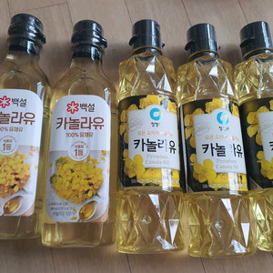청정원 카놀라유 500ml 2개 +백설 카놀라유500ml 3개 18,990원 무료 배송 팝니다