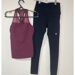 안다르 여성나시형요가탑운동복세트 호호상점