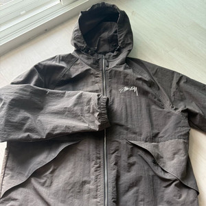 스투시 웨이브 다이 비치 쉘 자켓 블랙 구형 L 사이즈